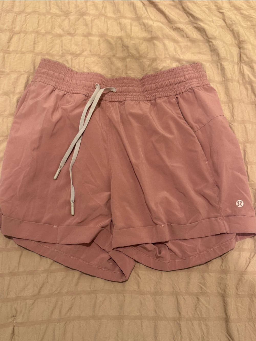lululemon athletica Girls' Dusty Rose Drawstring Athletic Shorts - Picture 1 of 3